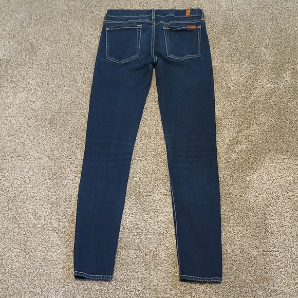 7 For All Mankind Mid-Rise The Skinny Jeans Women's Size 27 - Picture 2 of 5